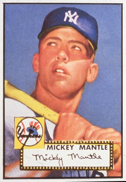 1952 Topps Mickey Mantle card