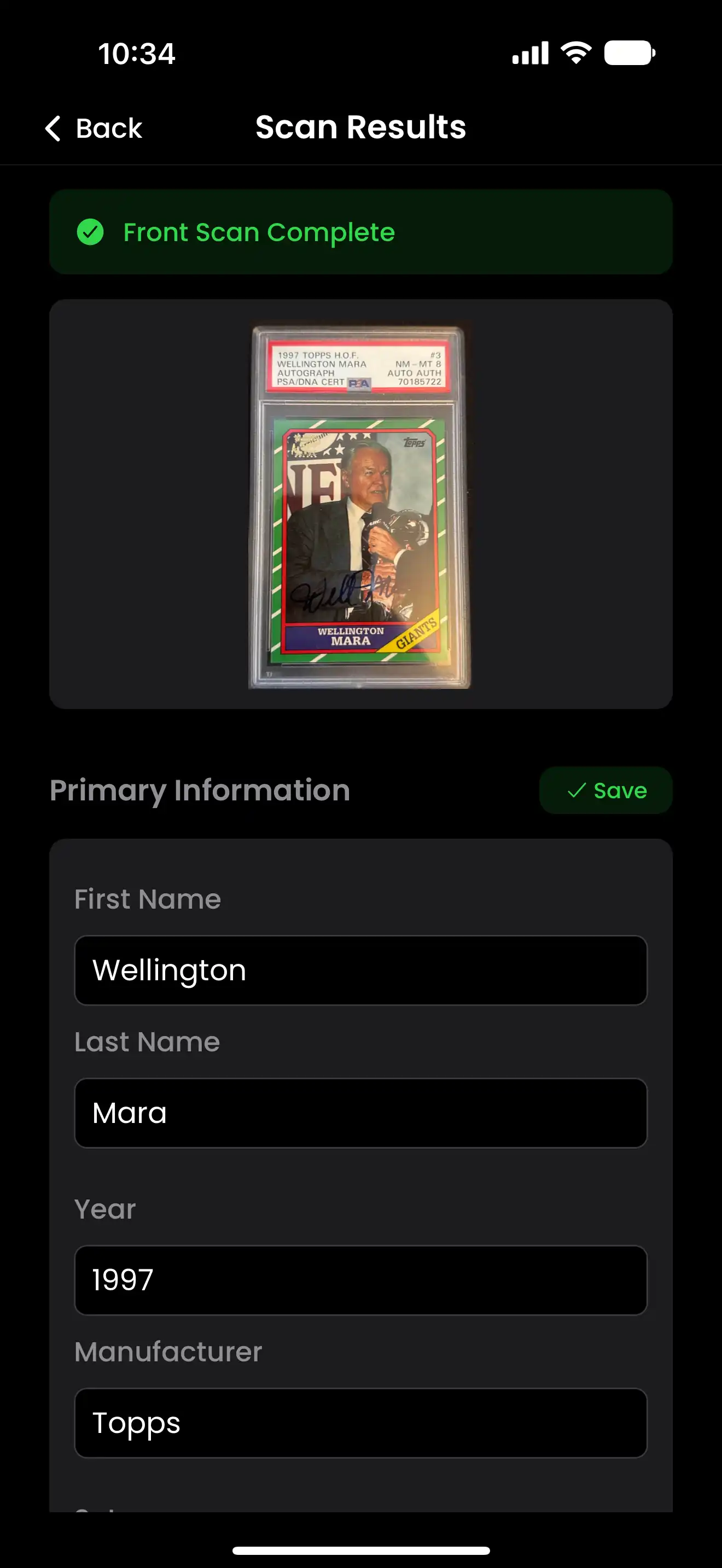 Get card details
