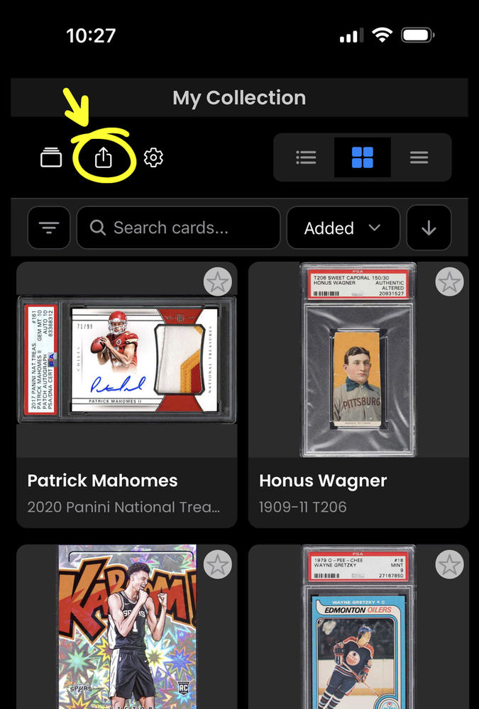 Location of share button on iOS
